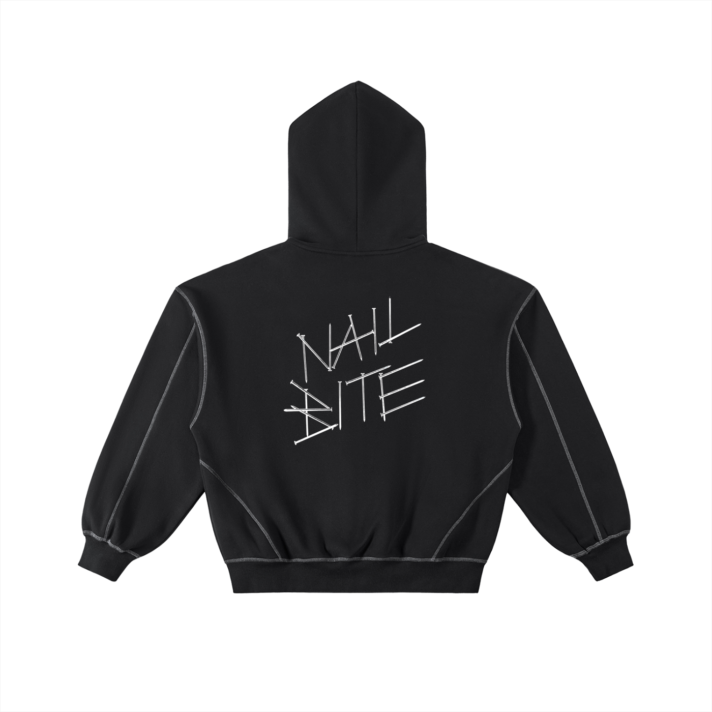 Chrome Contrast-Stitch Hoodie