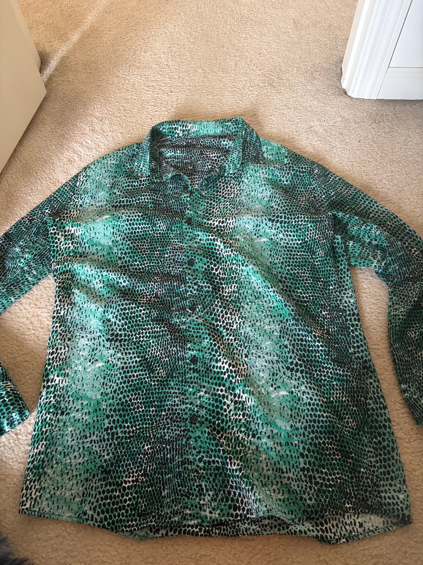 Green Snake Patter Dress Shirt (Stage-Worn)