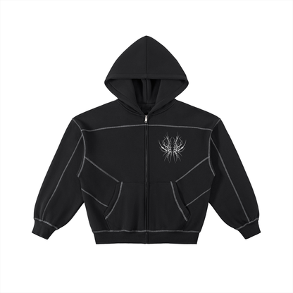 Chrome Contrast-Stitch Hoodie