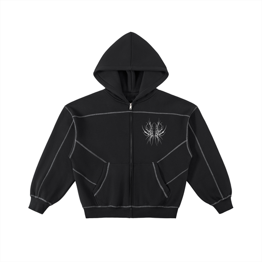 Chrome Contrast-Stitch Hoodie