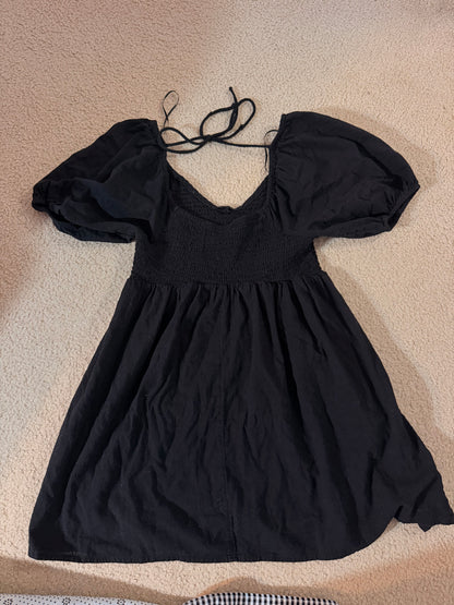 Puff Sleeve Tie-Back Dress - Size S