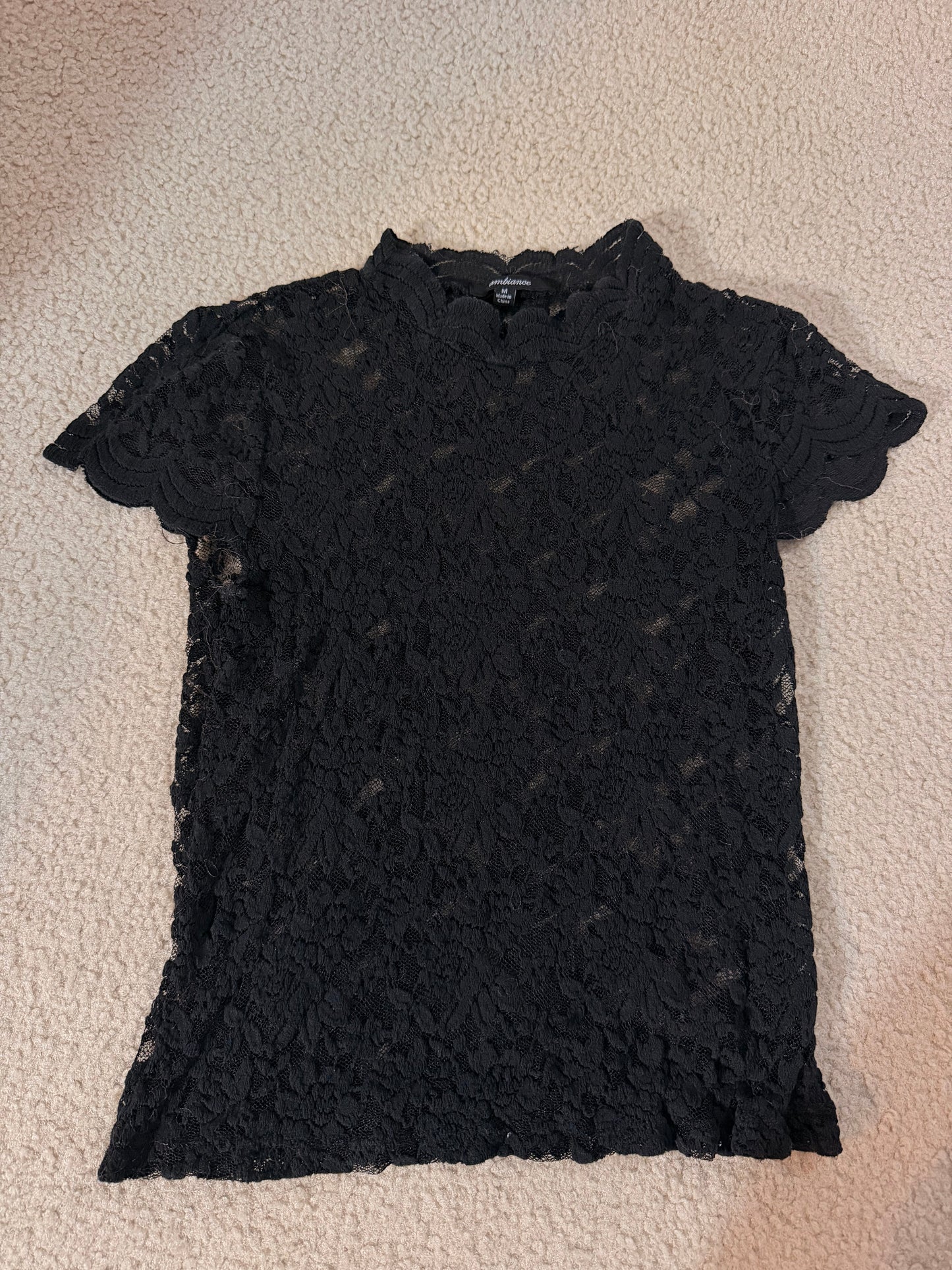 Short Sleeve Lace Top - Size S (Stage Worn)